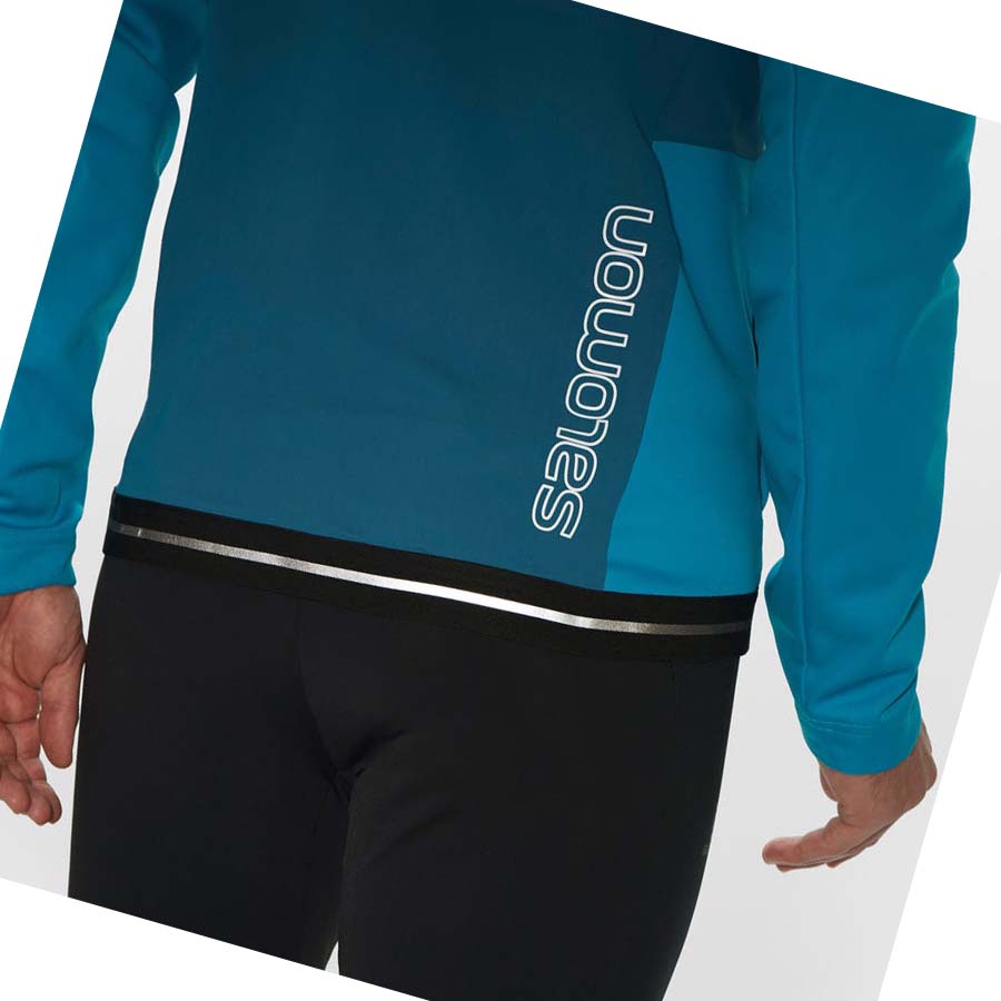 Salomon GORE TEX INFINIUM™ WINDSTOPPER® Erkek Ceket Mavi | TR 3252MQZ